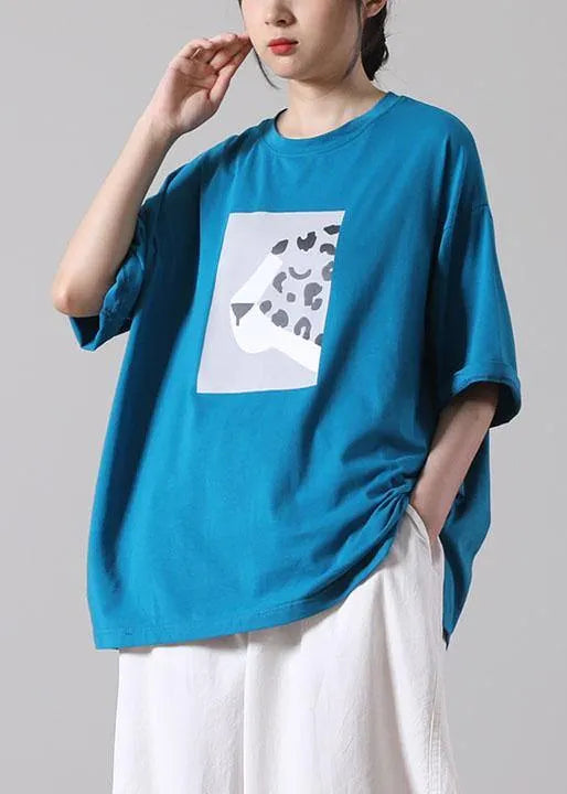 Chocolate Print Cotton Short Sleeve Summer Shirt Tops