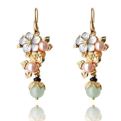 Gold Plated Long Eardrop Earrings