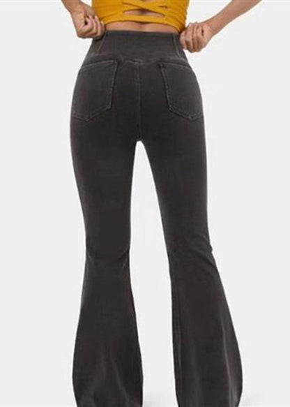 Navy Versatile Denim Flare Bottoms Spring