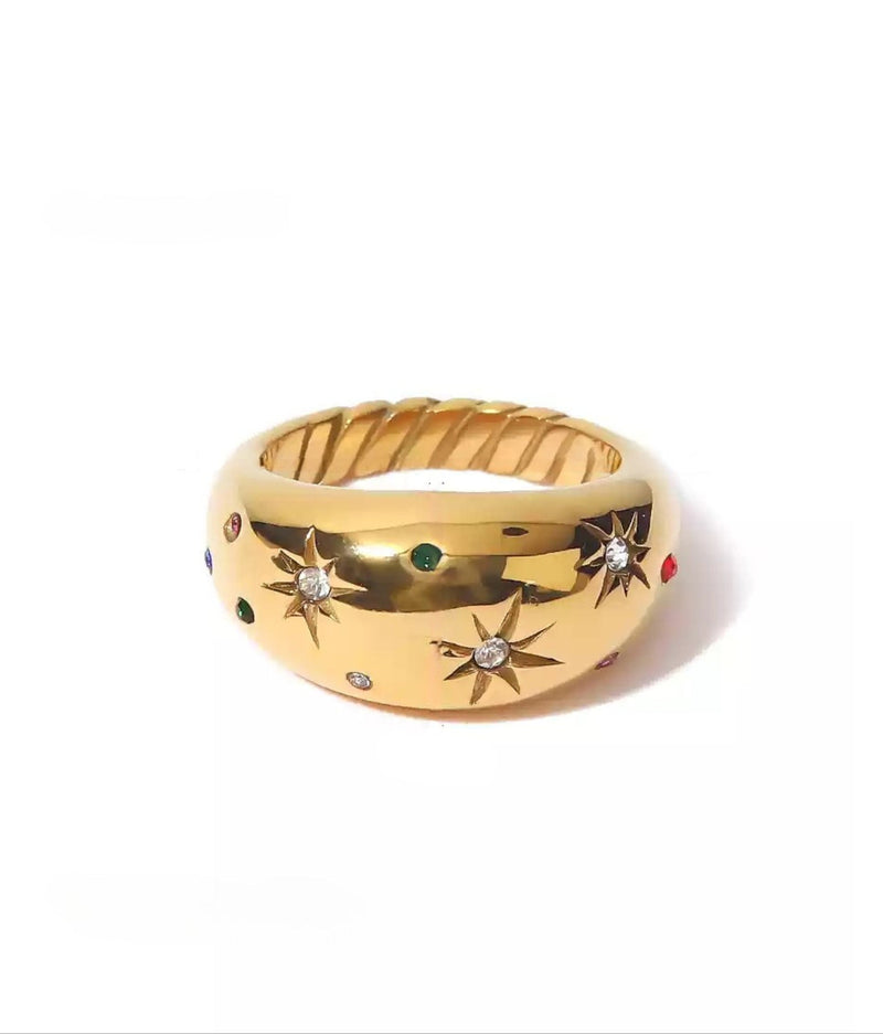 Luxe Bold Crystal Ring