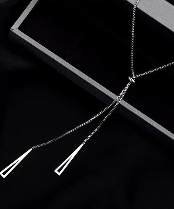 Stainless Steel Triangle Tassel Necklace