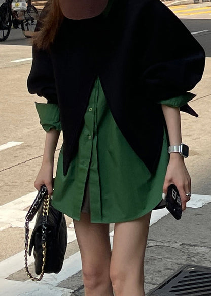Button Coats and Shirts Two Piece Set Spring