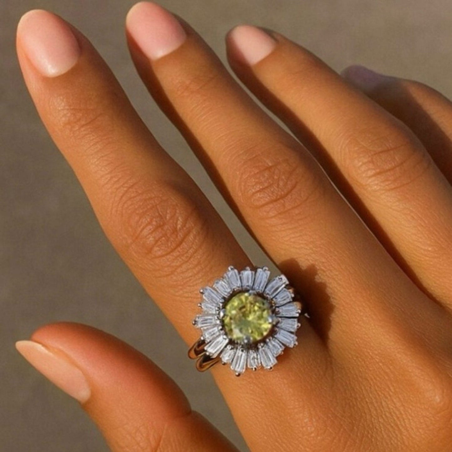"carsten" Stacked 3pc Canary Ring