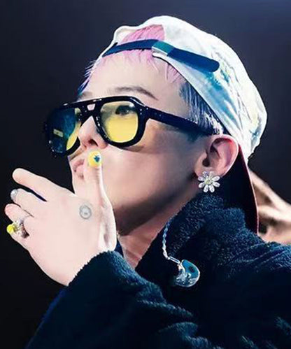 Copper Zircon Daisy Stud Earrings