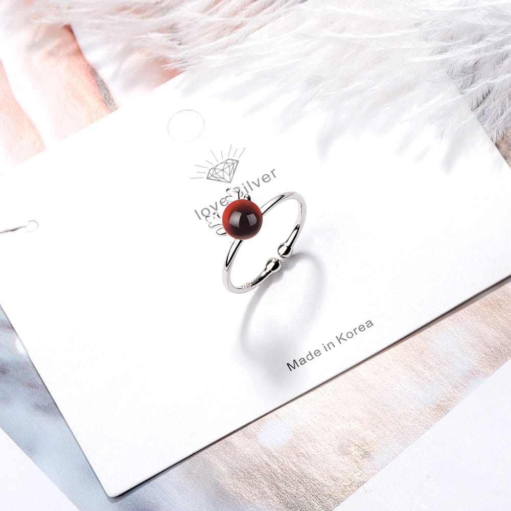 Crimson Antler Totem Ring