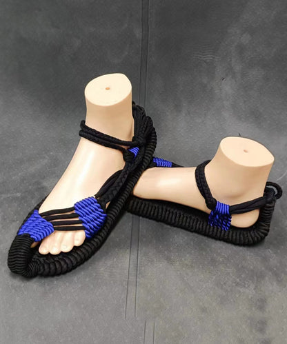 Handmade Knit Fabric Hollow Out Walking Sandals Soofairy Shoes-20251