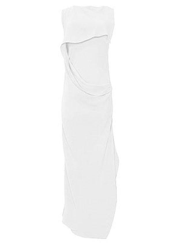 Organic Apricot Side Open Cotton Asymmetrical Design Summer Dress