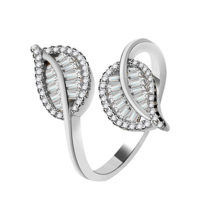 Mystic Twinleaf Crystal Ring