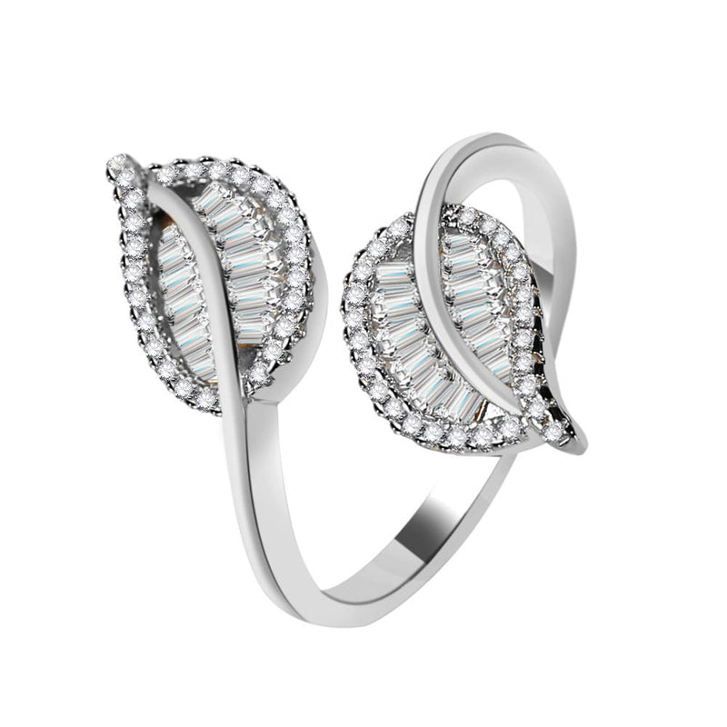 Mystic Twinleaf Crystal Ring