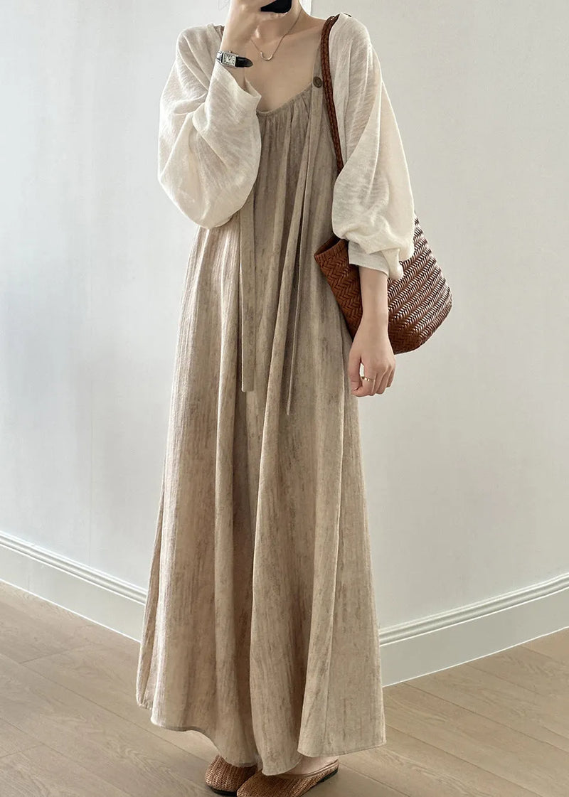 Linen Button Pockets Linen Jumpsuit Sleeveless Summer