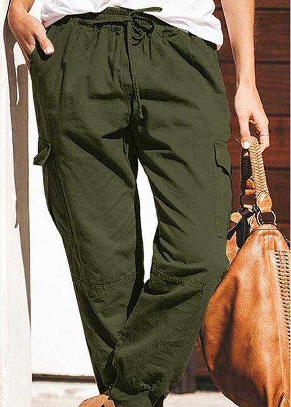 Color Cotton Pockets Overalls Trouser Pants