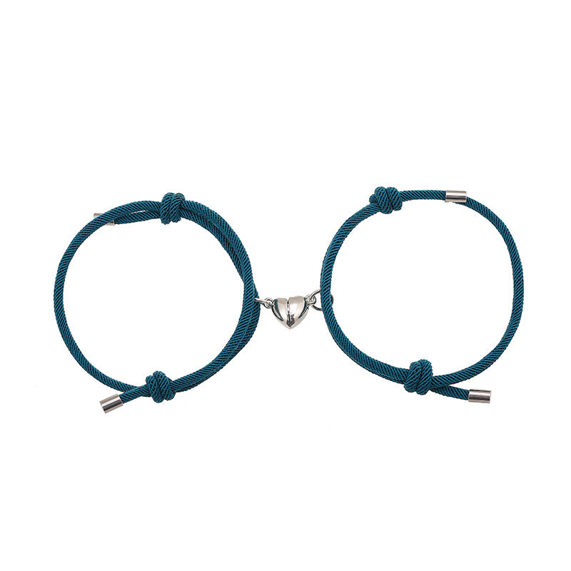 2pcs Love Magnetic Couple String Strength Bracelet