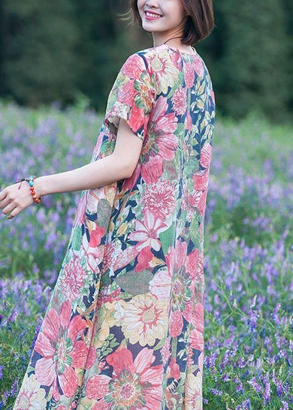 Diy O Neck Large Hem Summer Tunics Tunic Navy Print Loose Dress