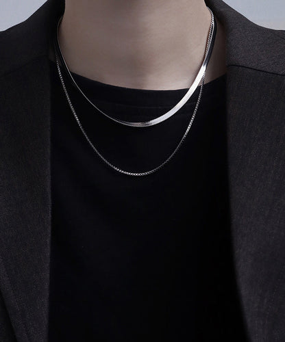 Boutique Silk Stainless Steel Two Piece Set Necklace