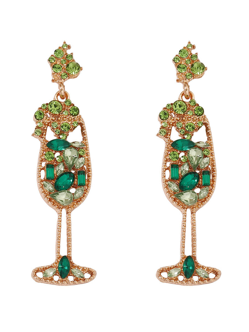 Shiny Wine Glass Earrings Accessories