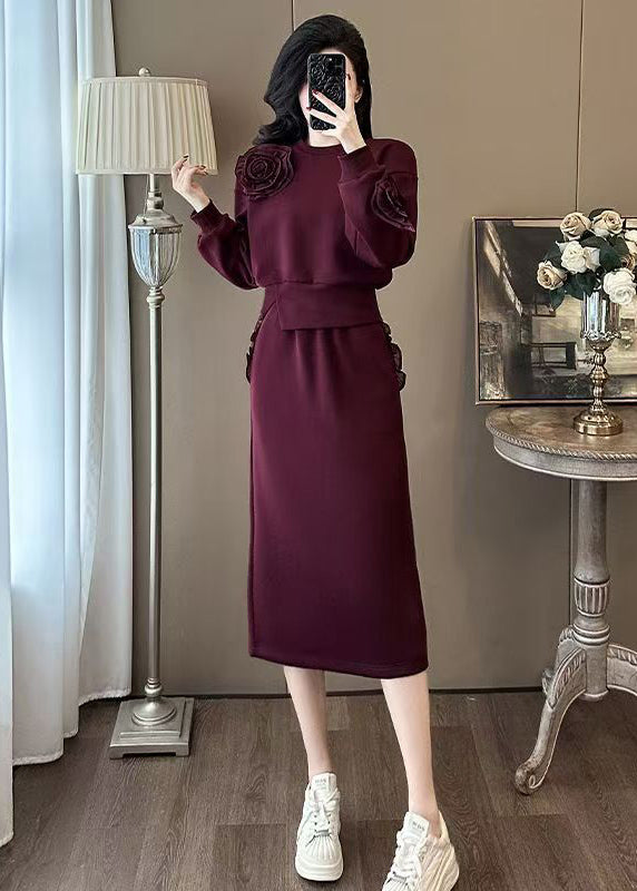 Boutique Mulberry O Neck Cotton Two Piece Set Spring