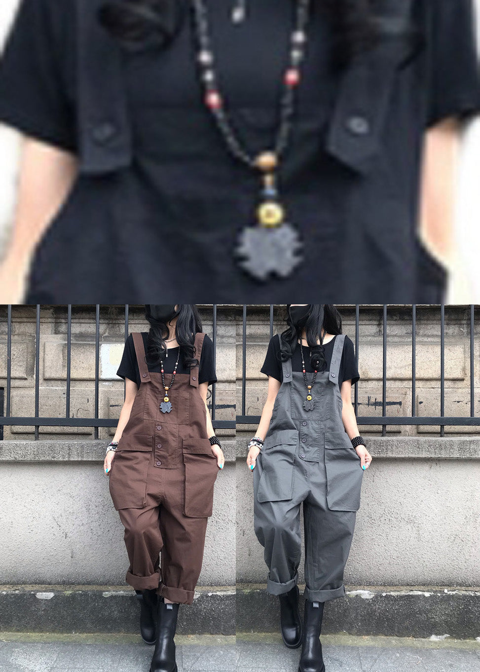 Grey Slash Neck Cozy Jumpsuits