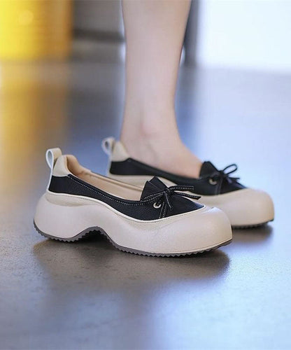 Comfortable Black Versatile Platform Shoes