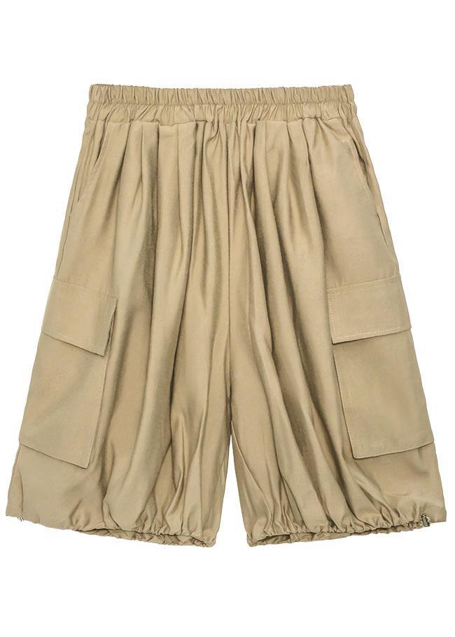 French White Pockets Hot Lantern Pants