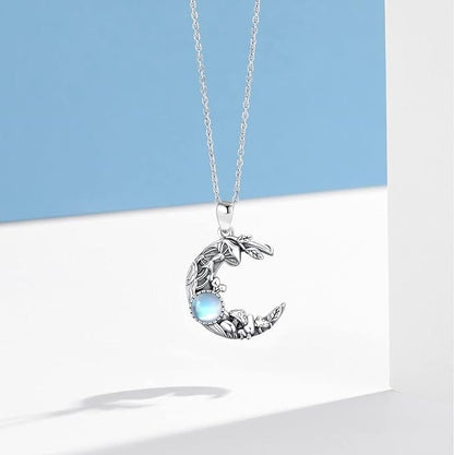Dainty Moonstone Mushroom Necklace