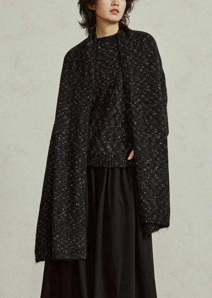 New Black Bow Cozy Woolen Knit Sweaters Winter