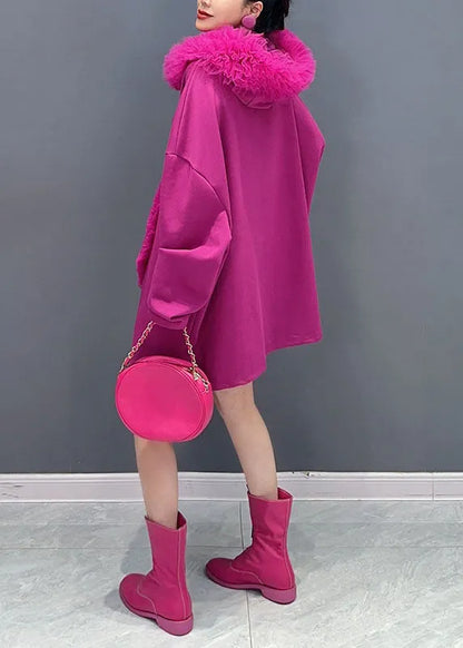 Rose O-neck Love Tulle Patchwork Pullover Fall