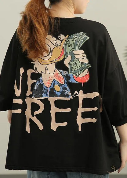 Diy Black Drawstring Cotton Top Summer