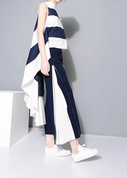White Patchwork Bluelow High Design Blouses