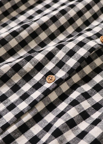 Classy Yellow Plaid Ruffled Wrinkled Pockets Fall Patchwork Vacation Dresses Long Sleeve
