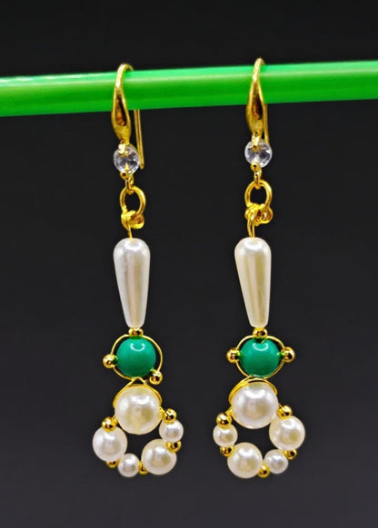 Diy Ring-shaped Pearl Original Design Drop Earrings