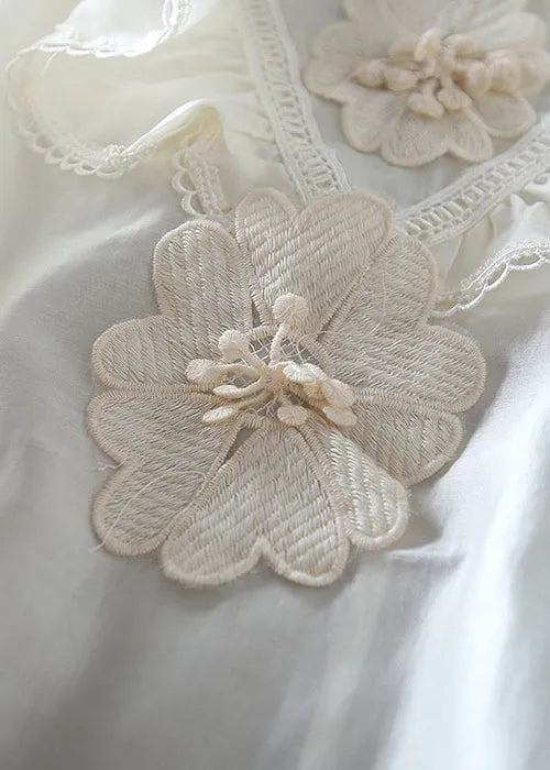 Apricot Embroidered Lace Top Spring