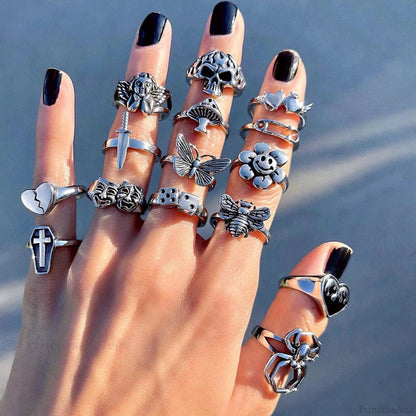 Dark Skull Blossom Seraphim Butterfly Band