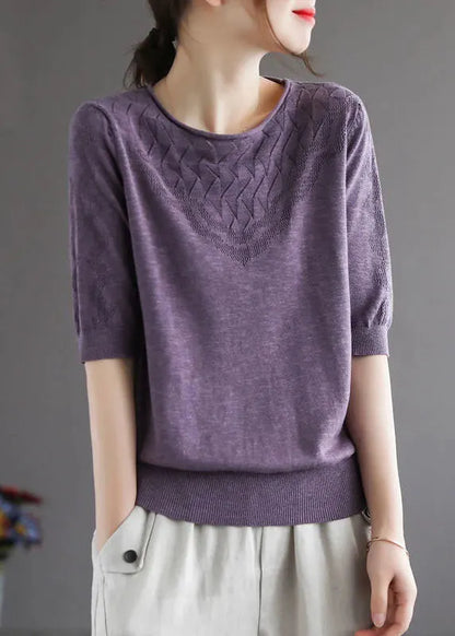 Diy Yellow Hollow Out Hole Fall Sweater