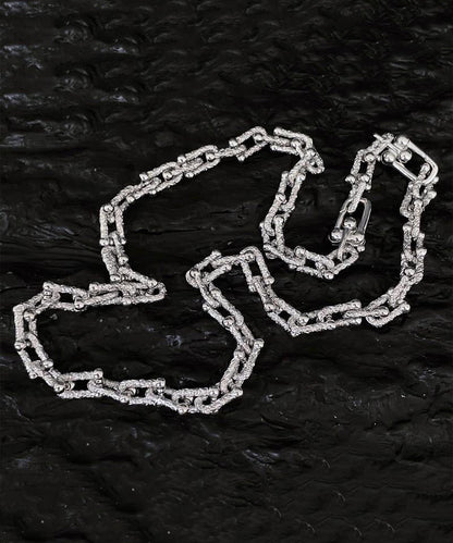 Silk Sterling Silver Chain Pendant Necklace