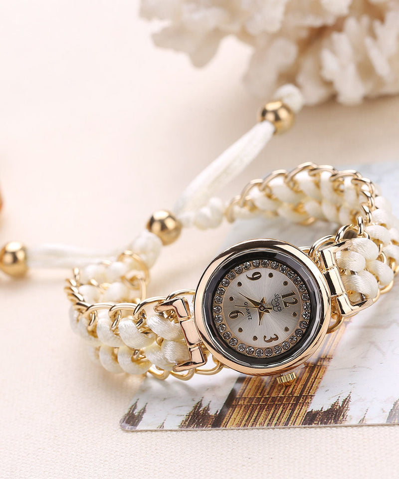 Stylish Black Alloy Mechanical Quartz Movement Watch