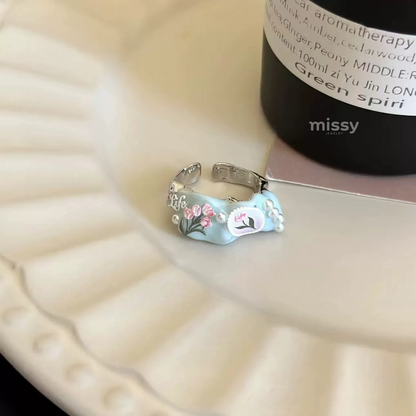 Alonna Resin Flower Ring Set