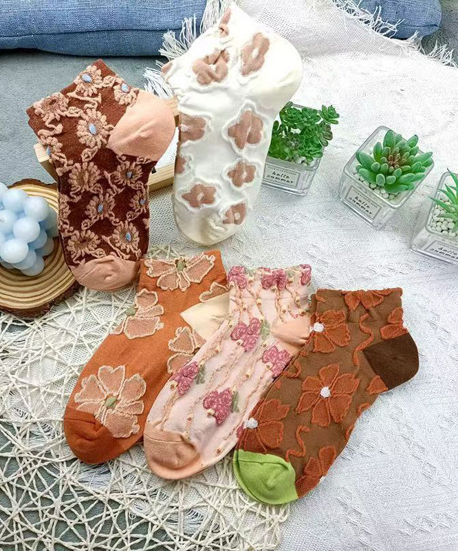 Comfy Jacquard Cotton Ankle Socks