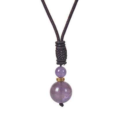 70cm Jade Necklace With Tiger Eye and Amethyst Beads