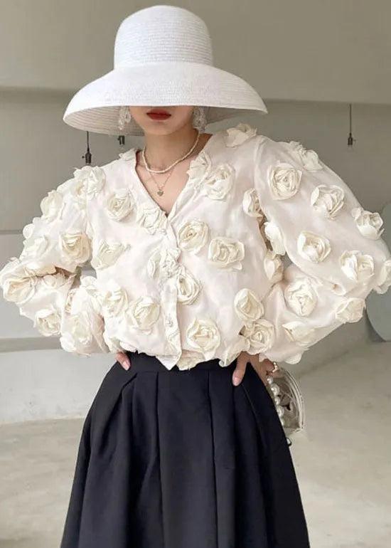 White V Neck Shirts Spring