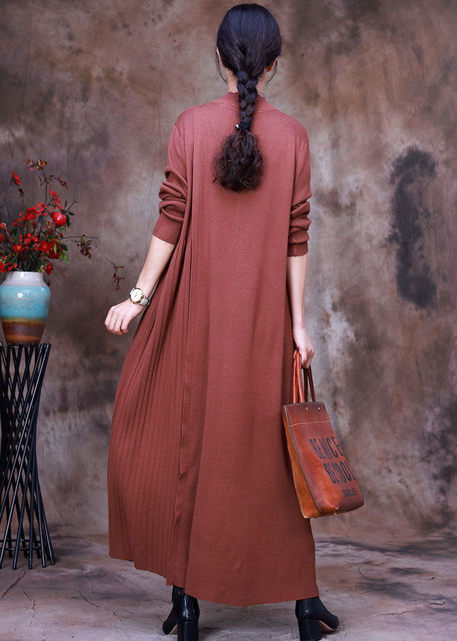 Chocolate Slim Fit Knit Dress Spring