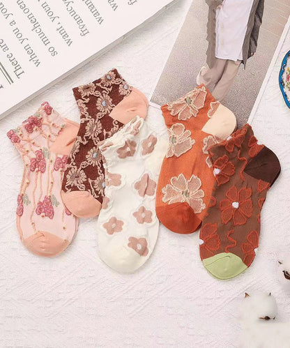 Comfy Jacquard Cotton Ankle Socks