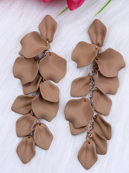 Chains Flower Shape Earrings Accessories