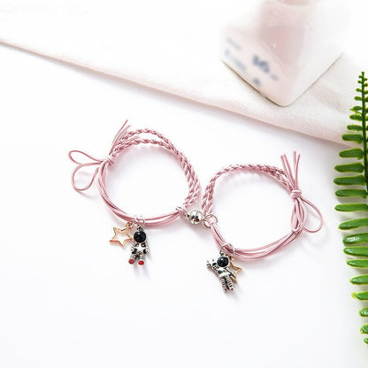Natural Stone Couple Bracelet Crystal Set (2 Pieces)
