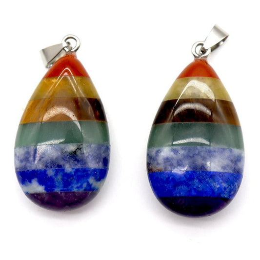 7 Chakra Crystal Stone Pendant | Spiritual Healing Necklace