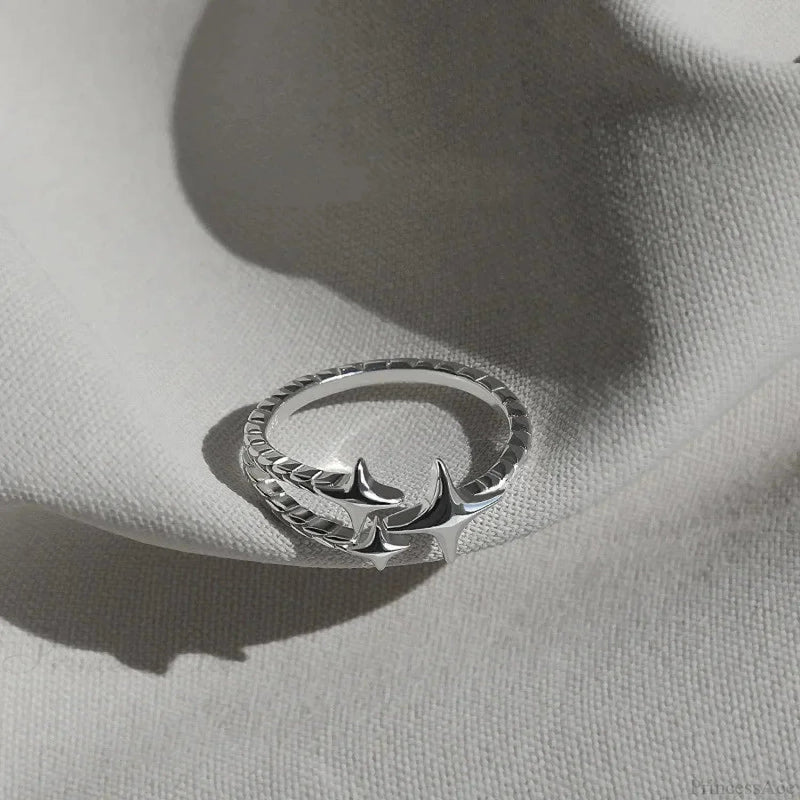 Unpredictable Cross Star Gothic Ring