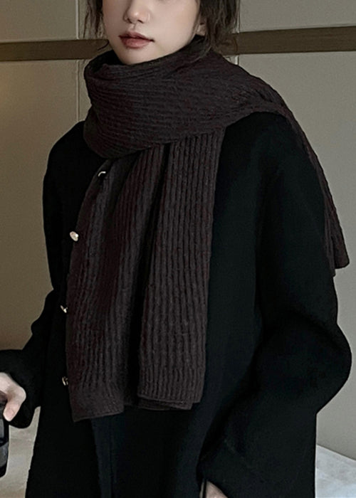 Black Button Hollow Out Knit Cape Coats Spring