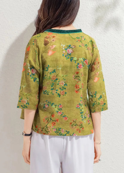 Boutique Yellow V Neck Embroideried Shirt Half Sleeve