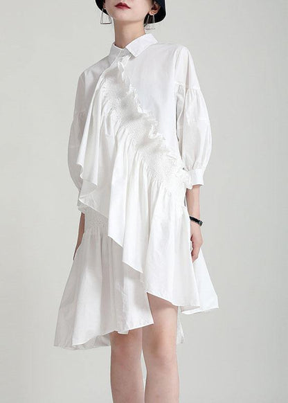 Unique Black Asymmetrical Design Patchwork Summer Robe Dresses