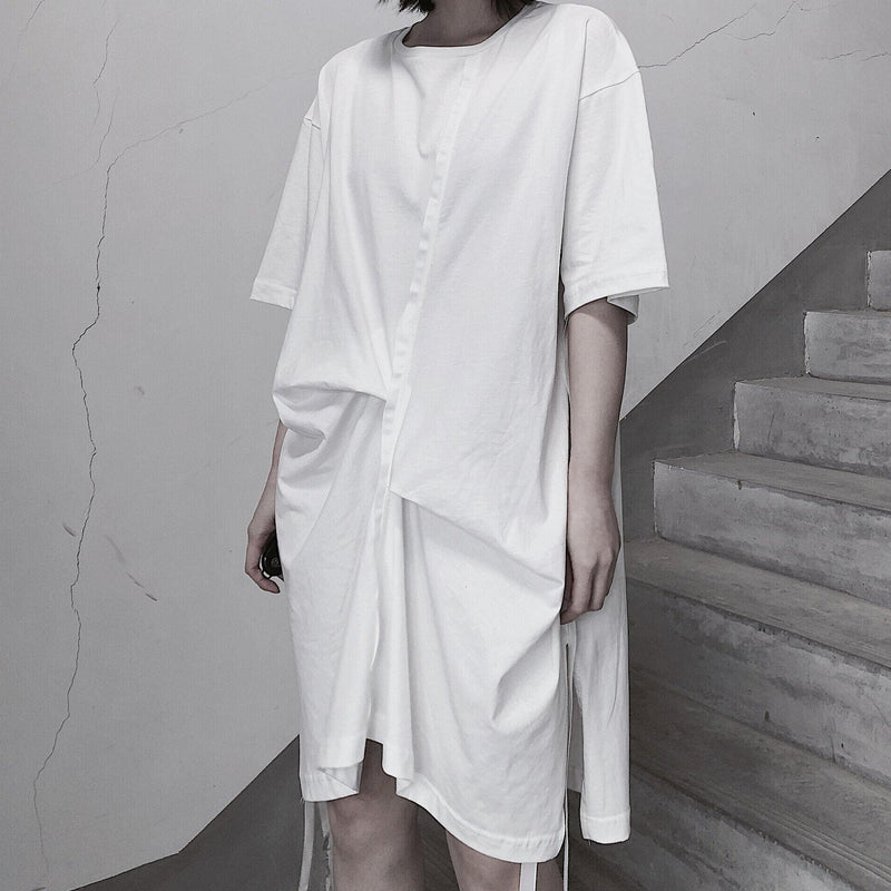 O Neck Half Sleeve Spring Tunics Wardrobes White Dress