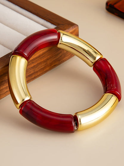 Contrast Color Geometric Bracelet Accessories